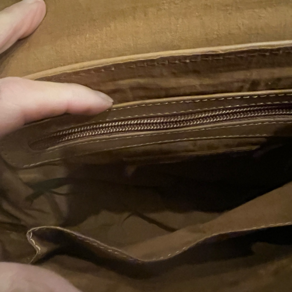 Leather NEW AMSTERDAM HERITAGE women's crossbody leather bag in cognac. NWT - Picture 9 of 10